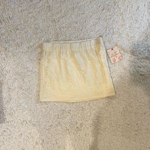 🆕NWT Derek Heart Cream Lace Mini Skirt Size Medium